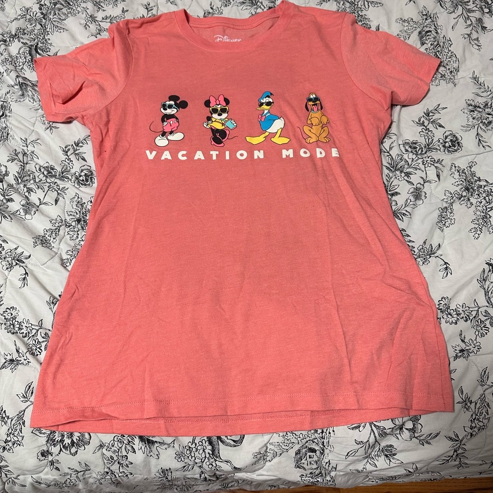 Coral Disney Vacation Mode Graphic T-Shirt